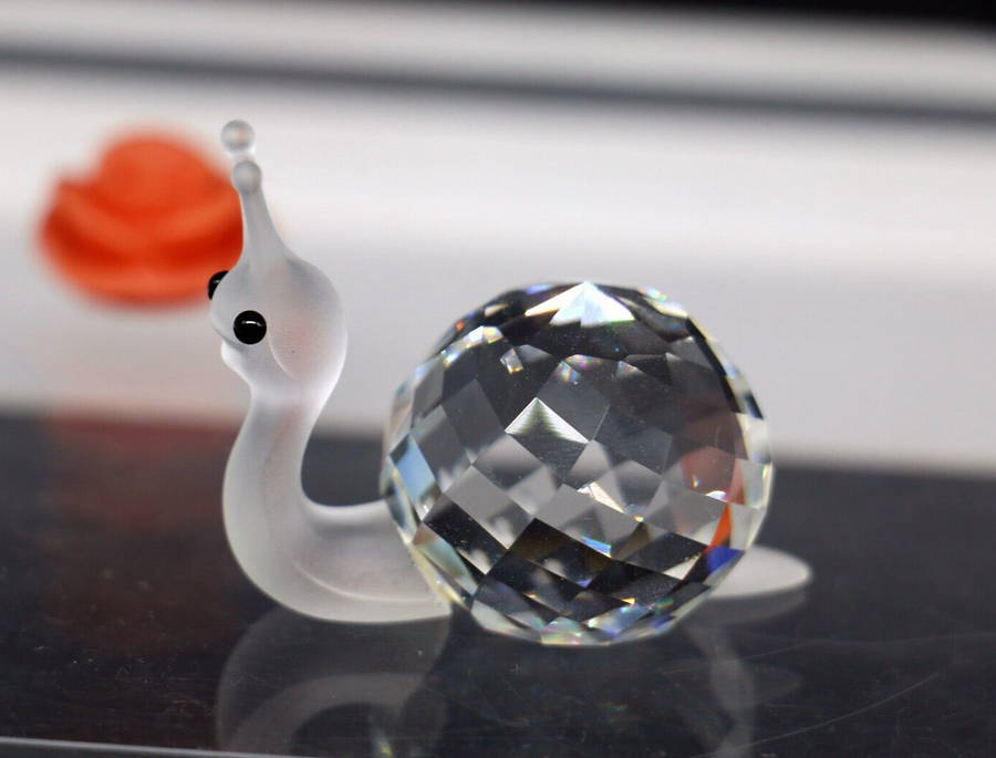 Swarovski Silver Crystal Figurine Snail