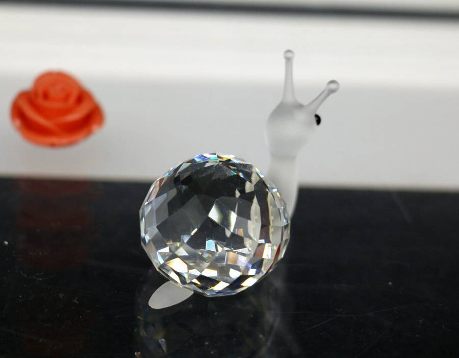 Swarovski Silver Crystal Figurine Snail