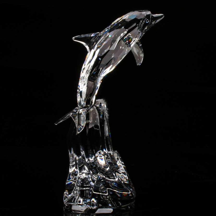 Swarovski Silver Crystal Maxi Dolphin 221628 Retired