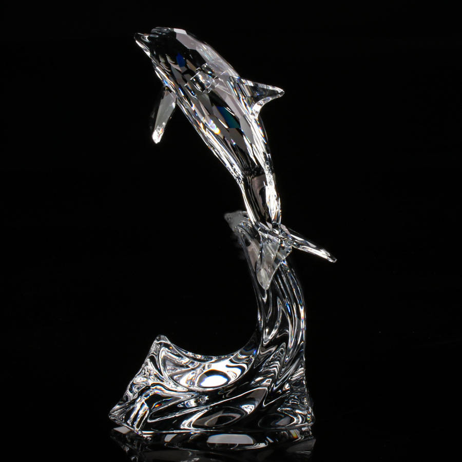 Swarovski Silver Crystal Maxi Dolphin 221628 Retired