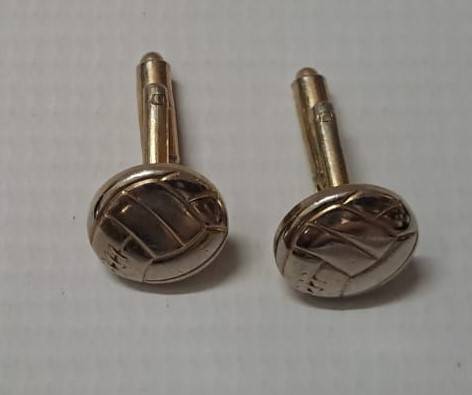 Cufflinks - Soccer Ball Silver color.