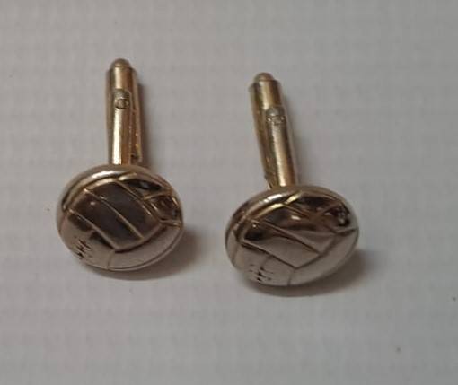 Cufflinks - Soccer Ball Silver color.