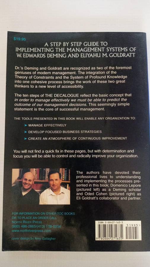Book - Domenico Lepore & Oded Cohan - Deming and Goldratt.