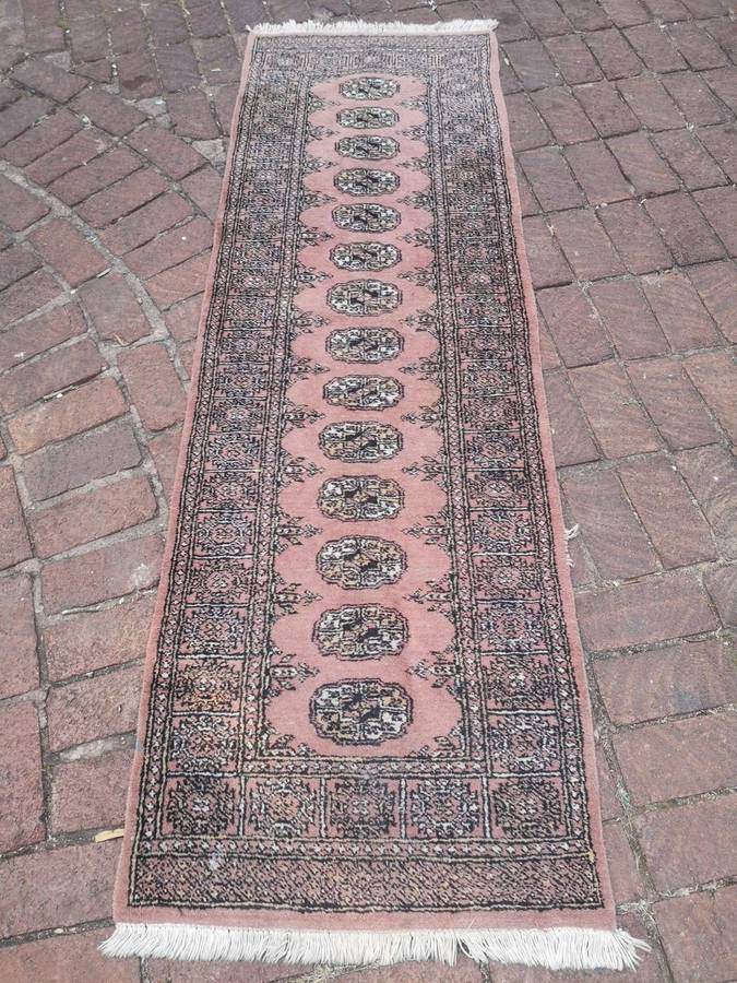 Afghan Bokhara Area Rug Hand knotted Wool - 2330 x 730mm