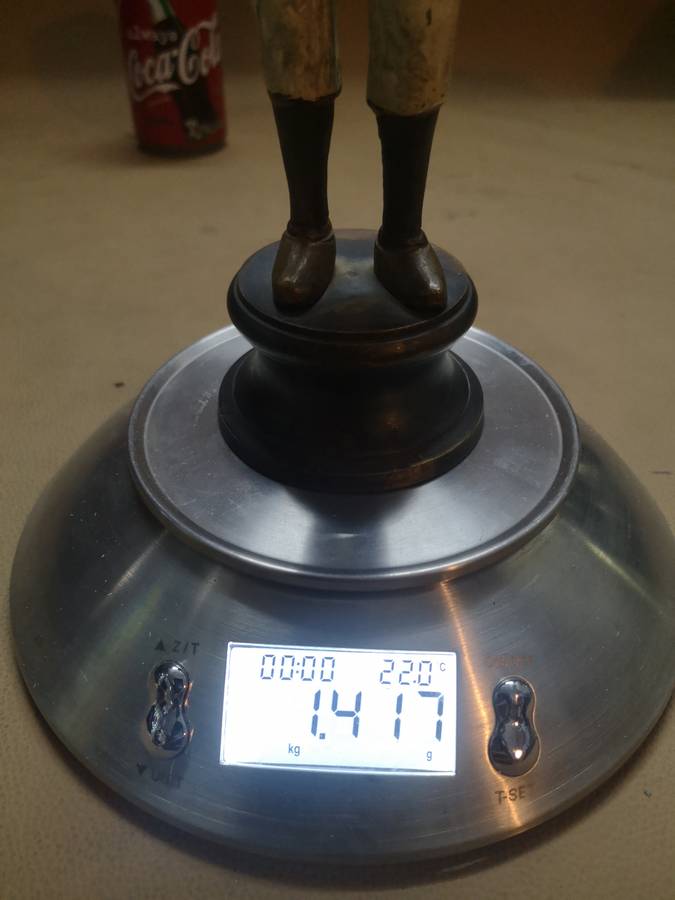 Rare!! Vintage Hand Painted Bronze Nubian Women Candle Holders Matching set - 275mm