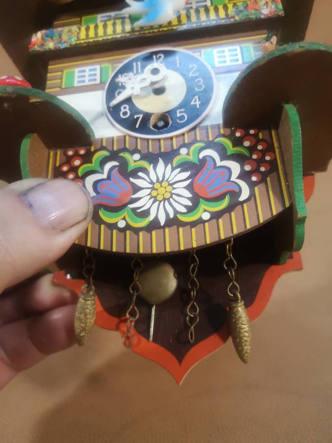 Vintage Handmade Albert Schwab Cuckoo Wind Up Clock Made in Germany