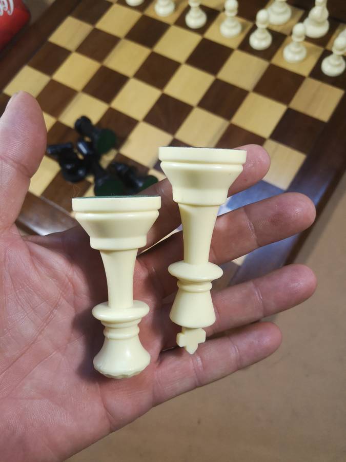 Very Large Beautiful Chess Set with a Handmade Solid Wood Game Board - 470mm