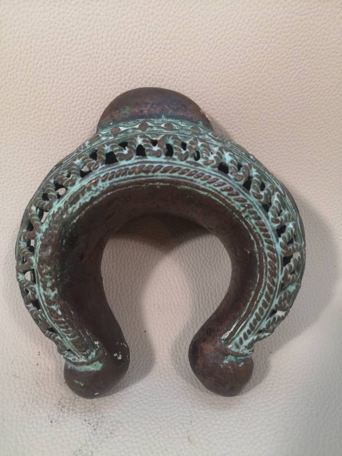 Antique Bronze Bangle From Bamum People of Cameron. African Currency Bangle.