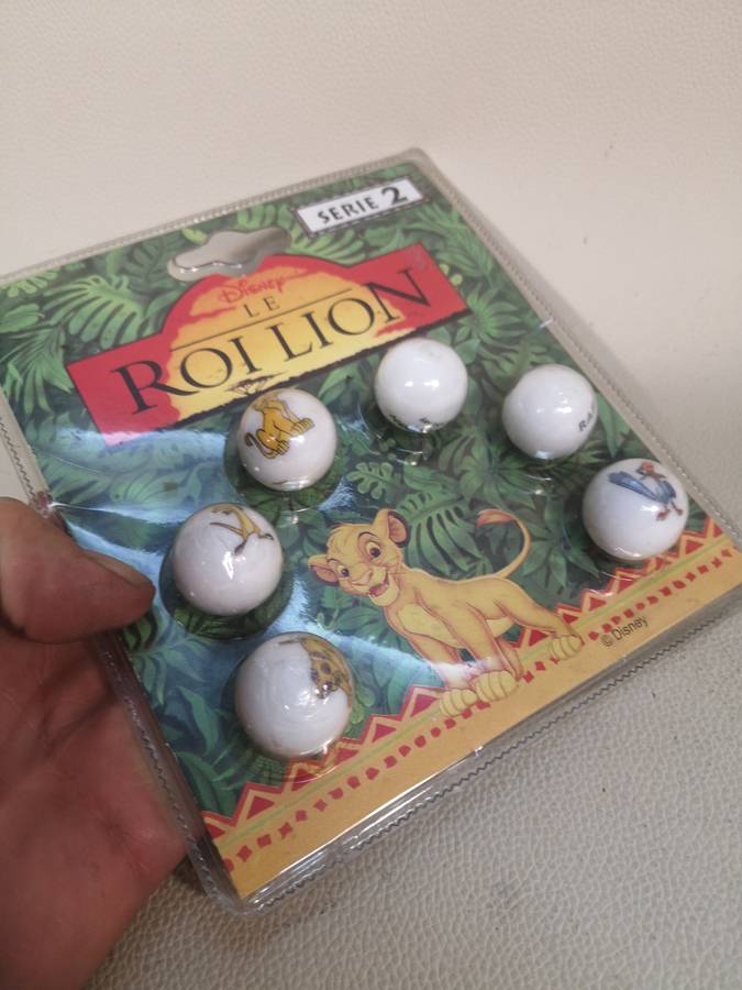 RARE VINTAGE 90'S THE LION KING MARBLES DISNEY ICOLO FRANCE NEW SEALED !