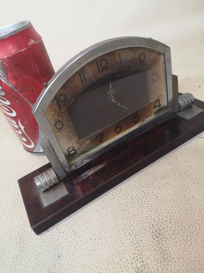 Amazing!! Vintage 1930's Art Deco Macanical Mantle clock (Work 100%)