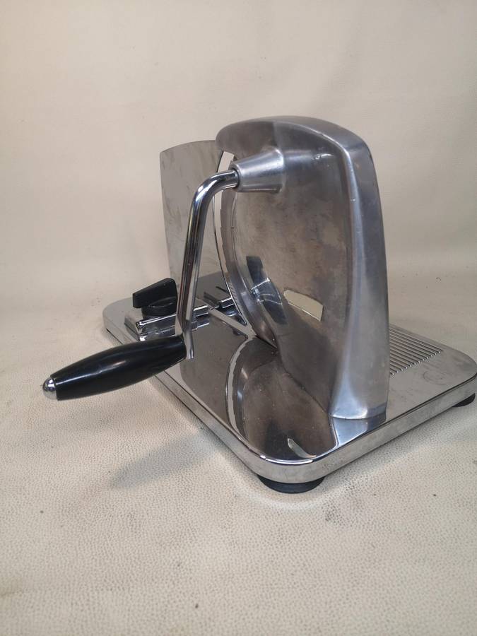 Fantastic Vintage PINEWARE STAINLESS STEEL Manual Bread/Meat Slicer!