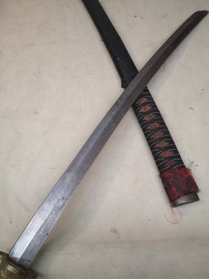 Stunning Brass and Steel Japanese Katana - Needs Sharpening 1000mm