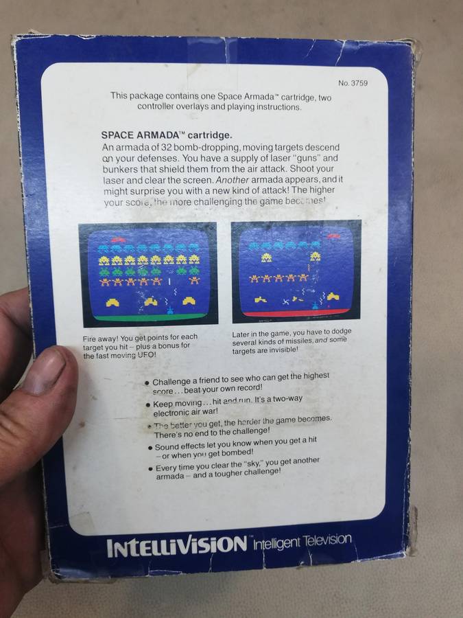 Vintage 1981 Mattel Intellivision Space Armada Game - Complete