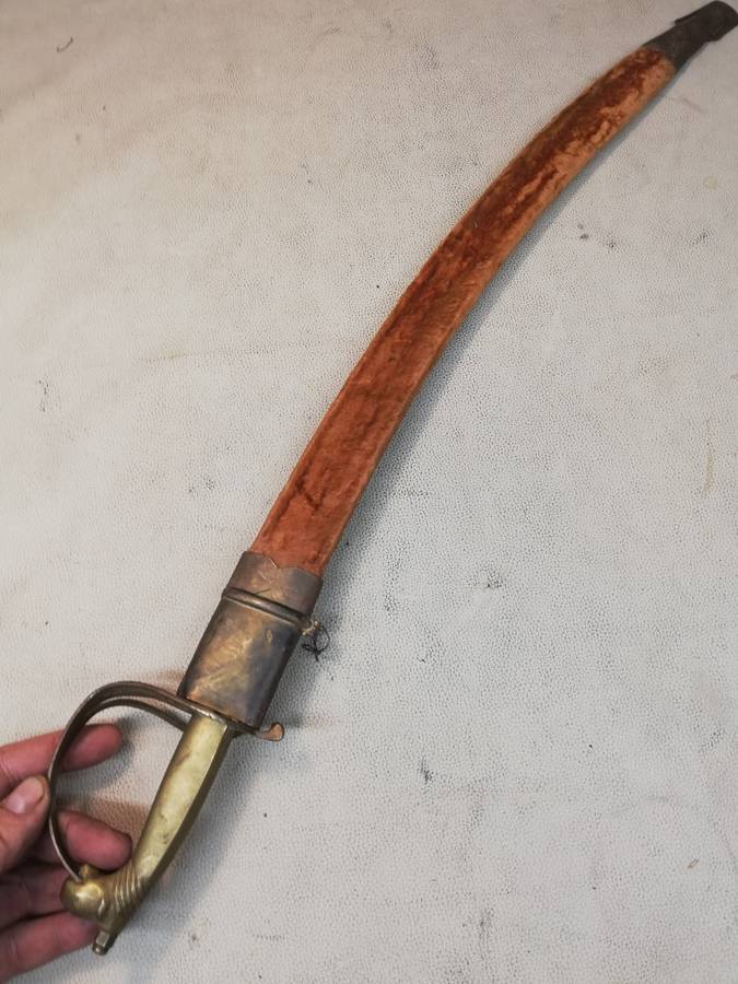 Vintage Shamshir India Navy Dress Sword with Scabbard used 1940 to WW2 - 1 of 2 on Auction Now