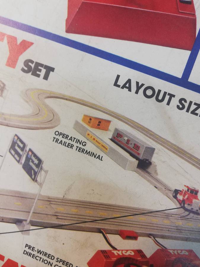 Vintage 80's Tyco US 1 Electric Trucking City Hauler Slot Car Set