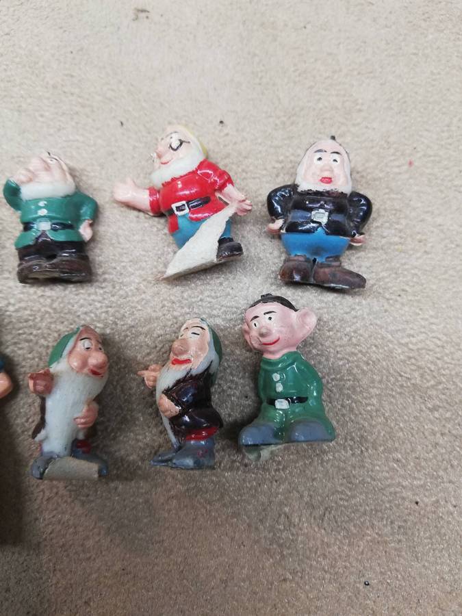 Rare!! 1960 Marx Disneykins Snow White and the 7 Dwarfs (Complete Set)