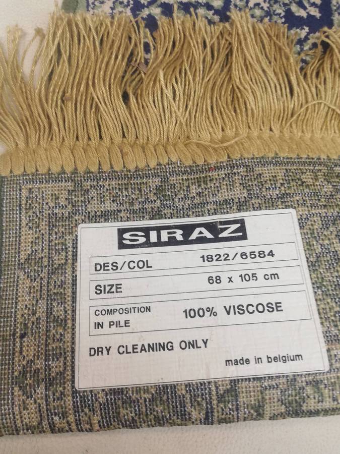 Persian Shiraz Viscose Carpet Made in Belgium - 1050 x 680mm