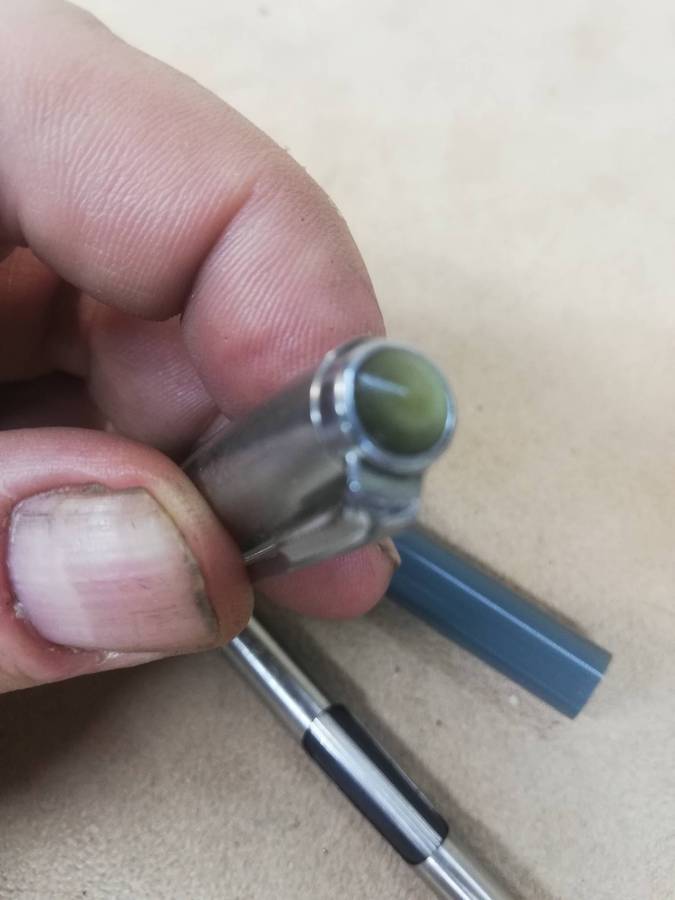 Vintage PARKER 51 Grey FOUNTAIN PEN w/ Brushed Steel Cap