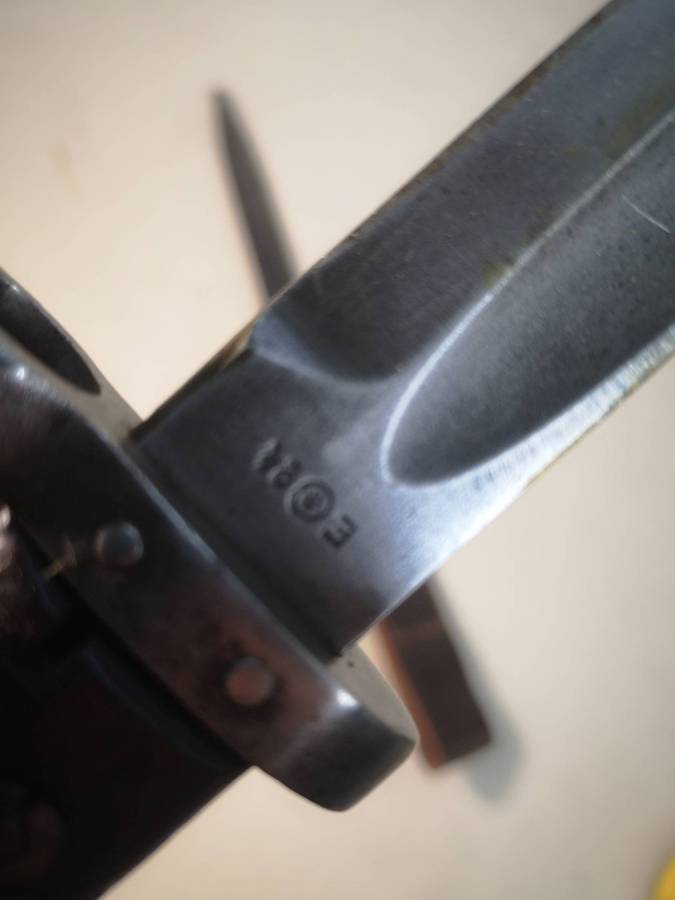 Vintage Czech Model Vz 24 1924 Bayonet with Scabbard and Frog