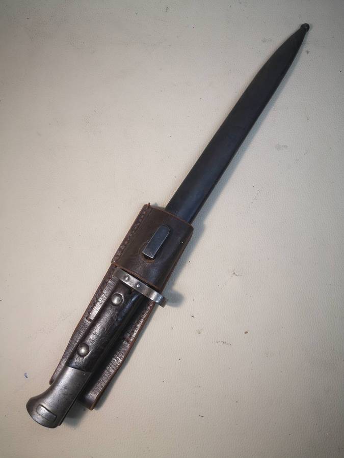 Vintage Czech Model Vz 24 1924 Bayonet with Scabbard and Frog