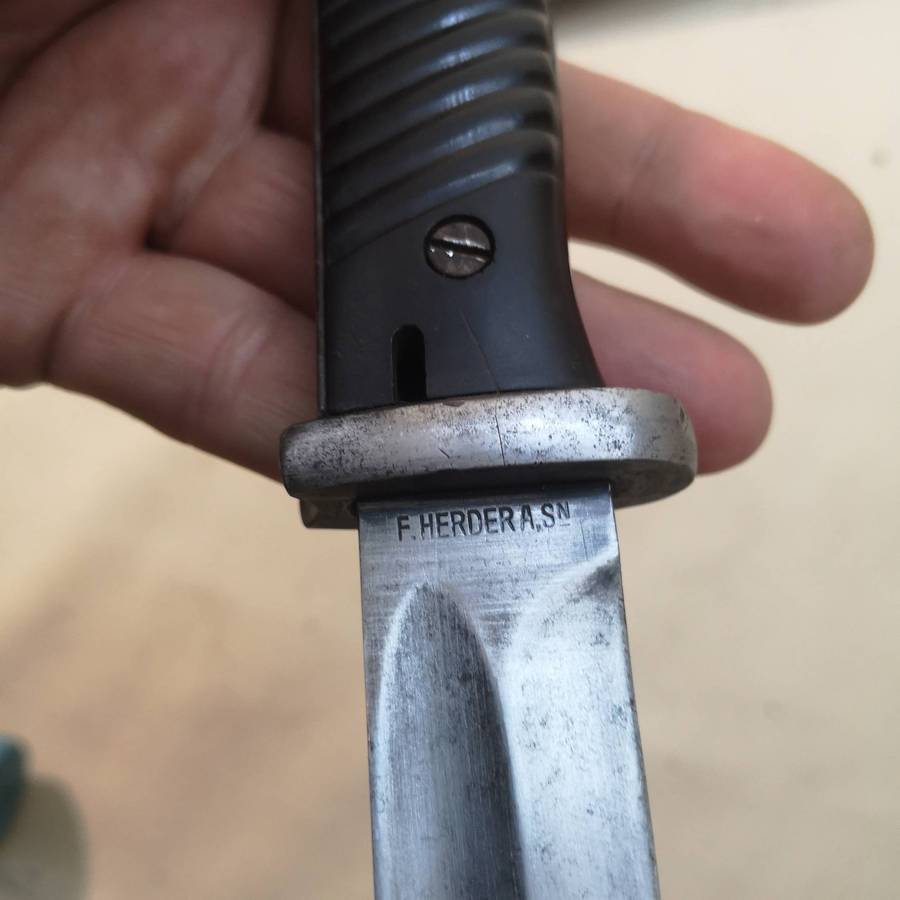 Rare WWII German Third Reriegh S84/98 Bayonet Marked F HERDER A.SN