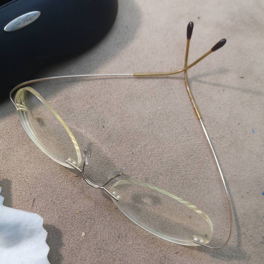 Silhouette m7378 Gold Ultra Luxury Rimless Glasses - Like New