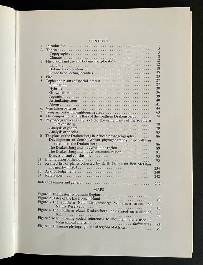 The Botany of the Southern Natal Drakensberg