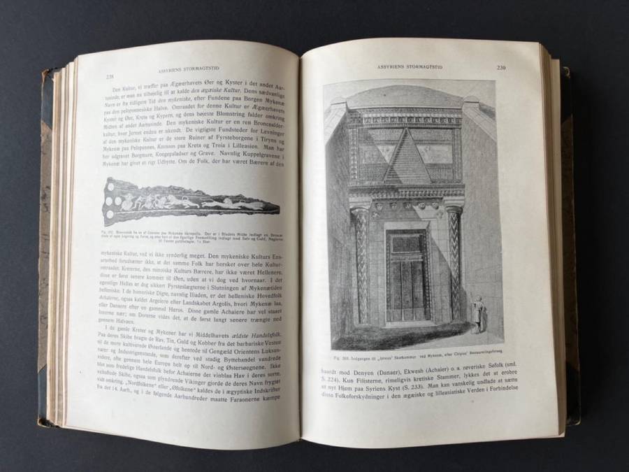 Gyldendals Illustrerede Verdenshistoria I - II Indtil aar 1100 (Danish antiquarian book)