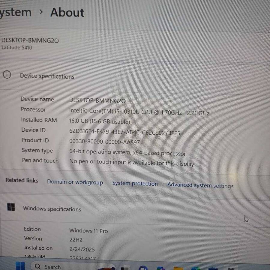 Dell Latitude 5410 10th gen core i5