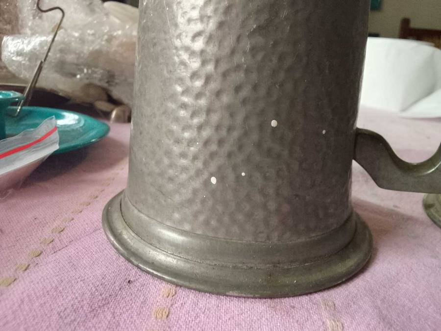 2 x pewter beer mugs