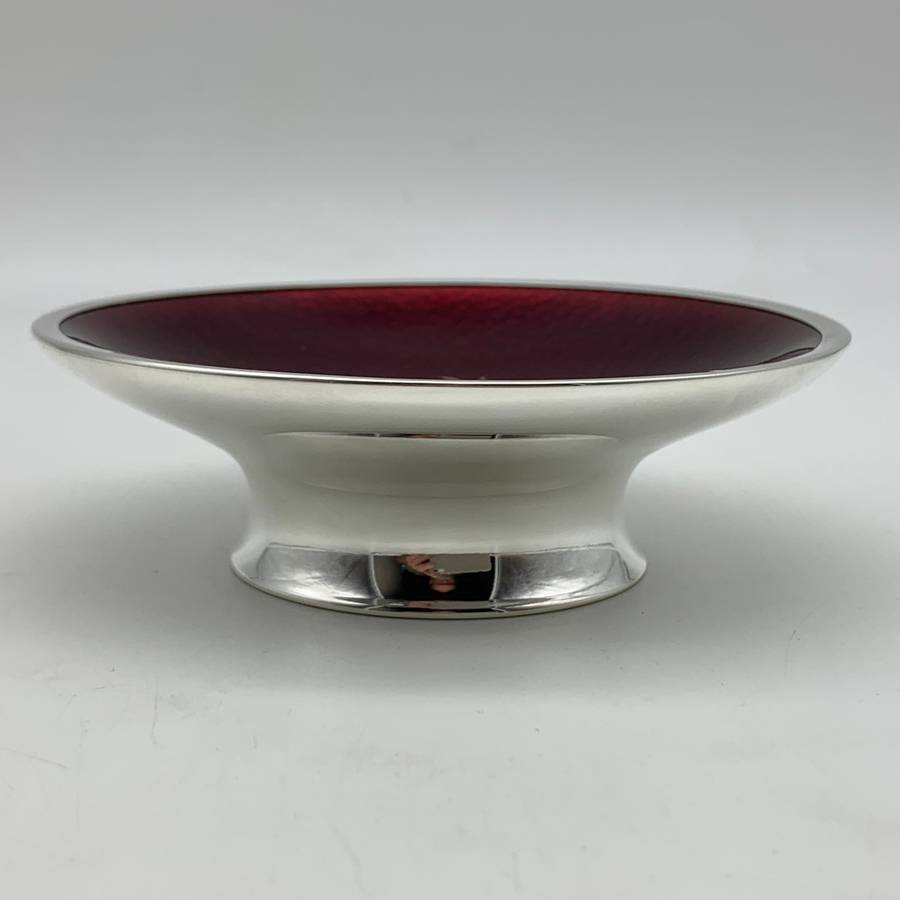 Spanish Solid Silver & Enamel Dish (161g)