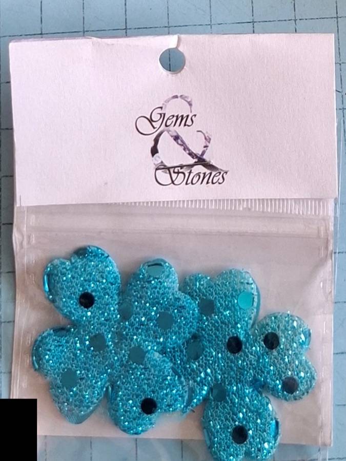 Patch - Light blue flower  - pair