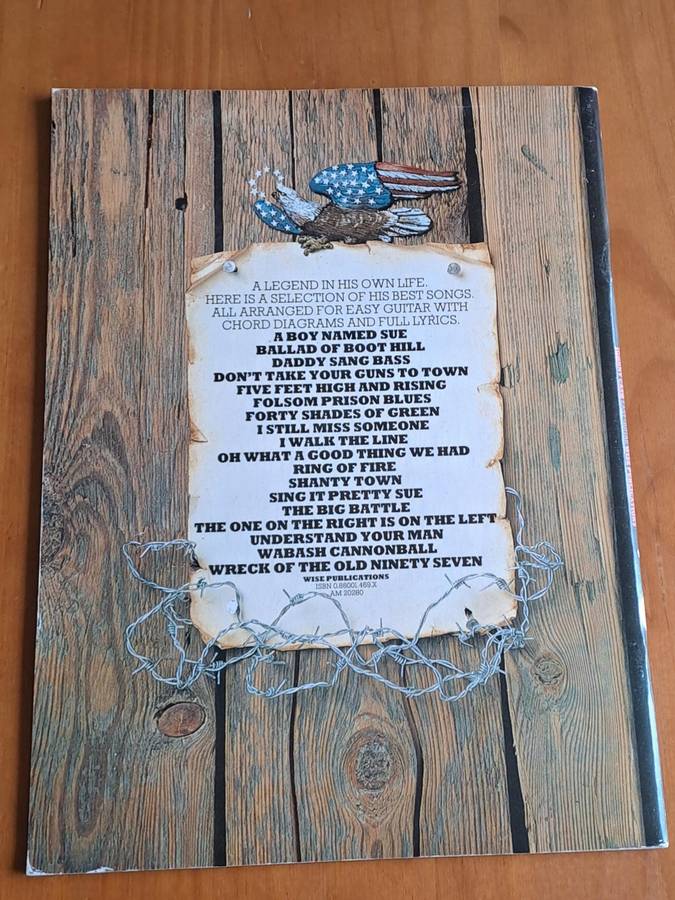Johhny Cash - Easy guitar chord diagrams and full lyrics - 1977