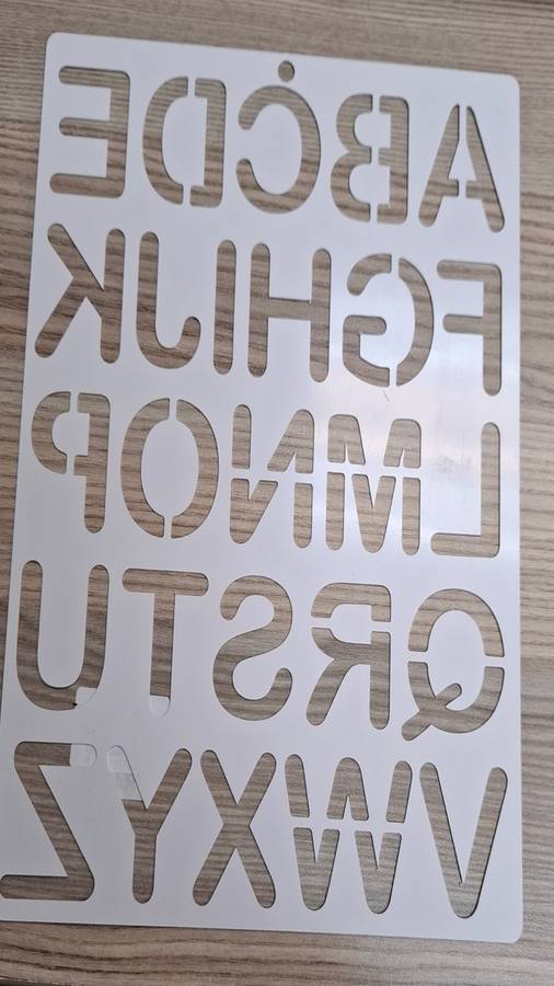 Capital letter alphabet stencil - 45mm