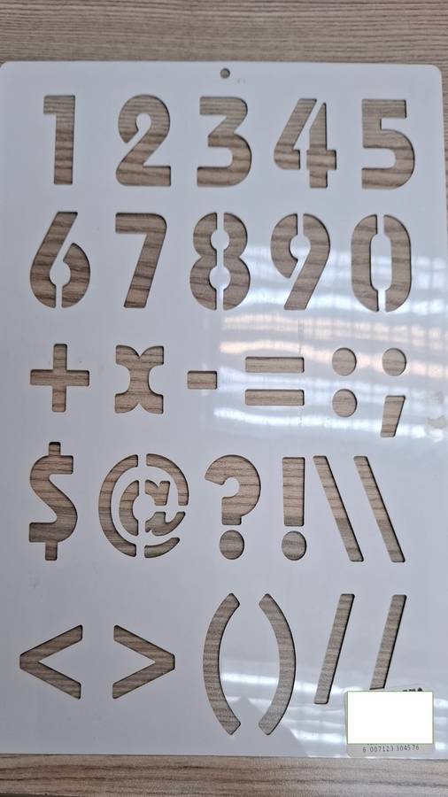 Numerical & symbol stencil