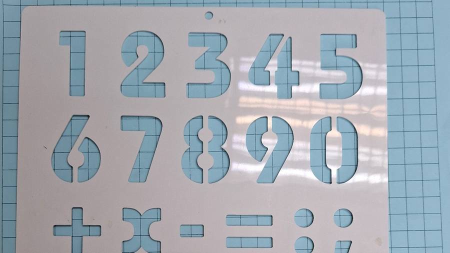 Numerical & symbol stencil