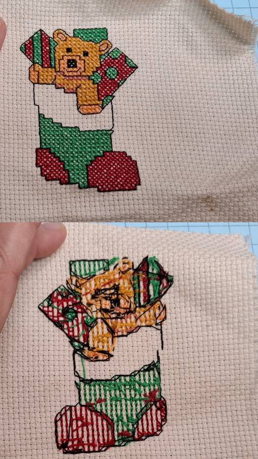 Cross Stitch -  Sock bear