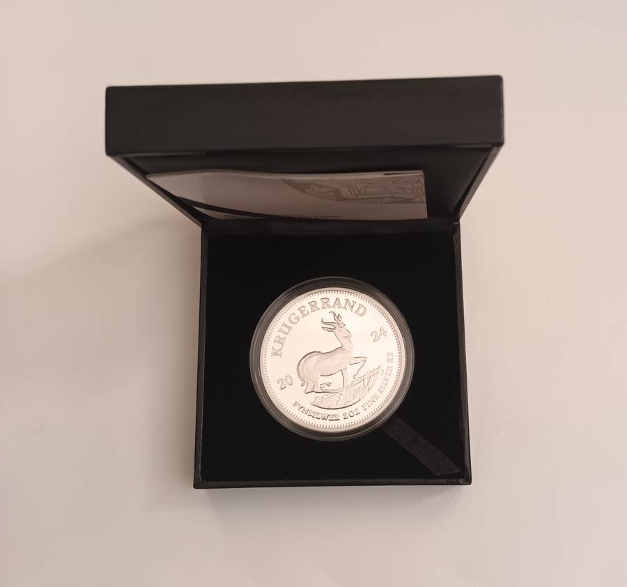 2024 2OZ PROOF SILVER KRUGERRAND COIN [COA] [BOX]