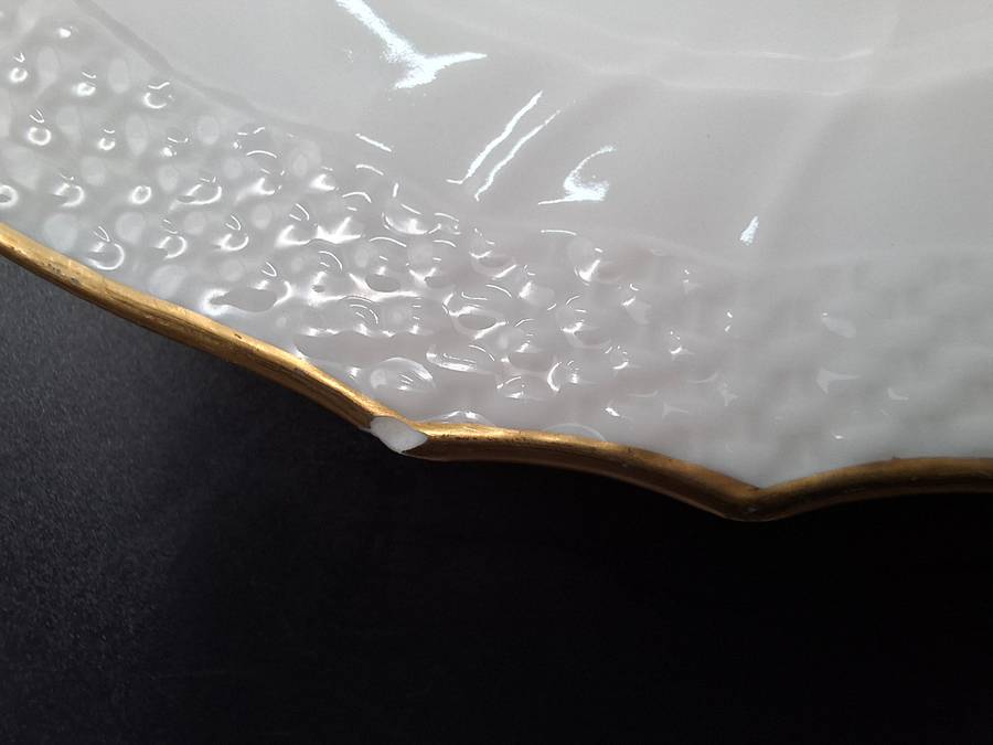 Vintage Royal Copenhagen Blue Flora Danica Hand-Painted Trio with Gild Trim