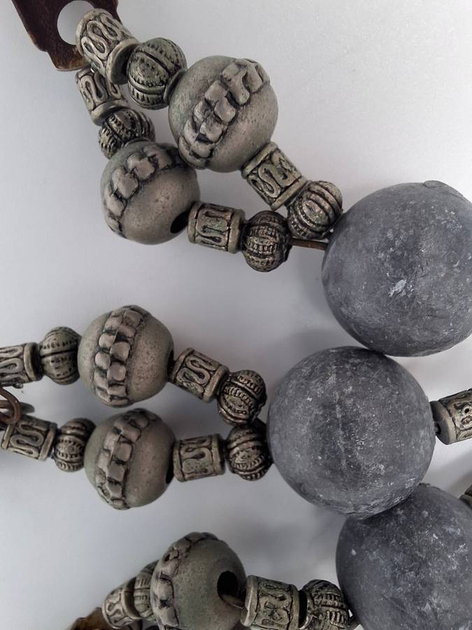 Antique Set of Tablecloth Weights with filigree sections.