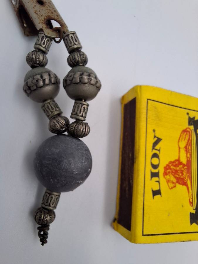 Antique Set of Tablecloth Weights with filigree sections.