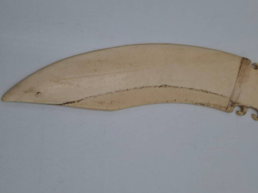 Vintage Bone Letter Opener - Beautiful carving