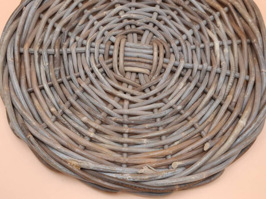 Vintage Hand Woven Rustic Rattan Placemats - 4 x 35cm diameter - Great condition