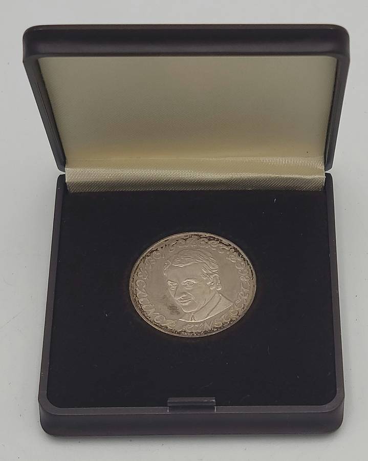 Vintage Silver Commemorative Coin in Holder - German made for Berliner Theatre Club