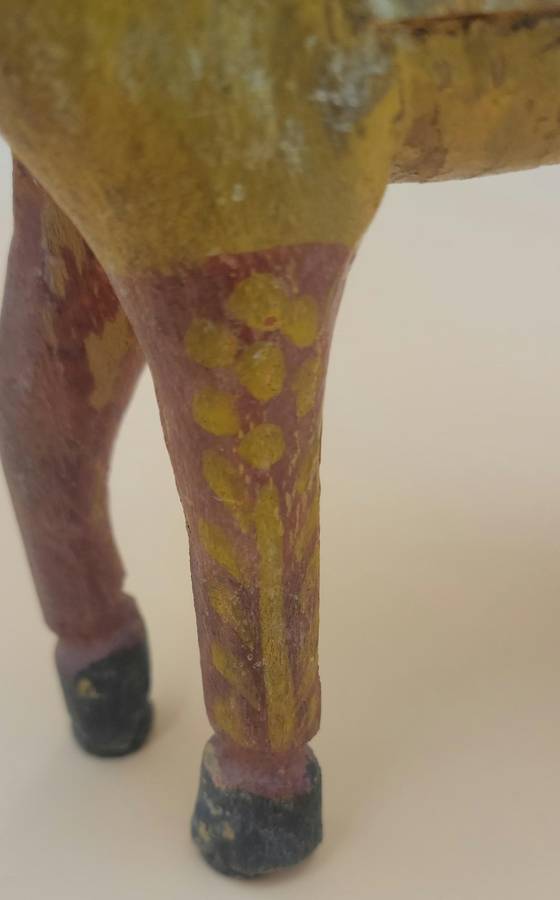 Vintage Hand Carved & Hand Painted Wooden Horse -  Indian Wedding Horse - 28cm H