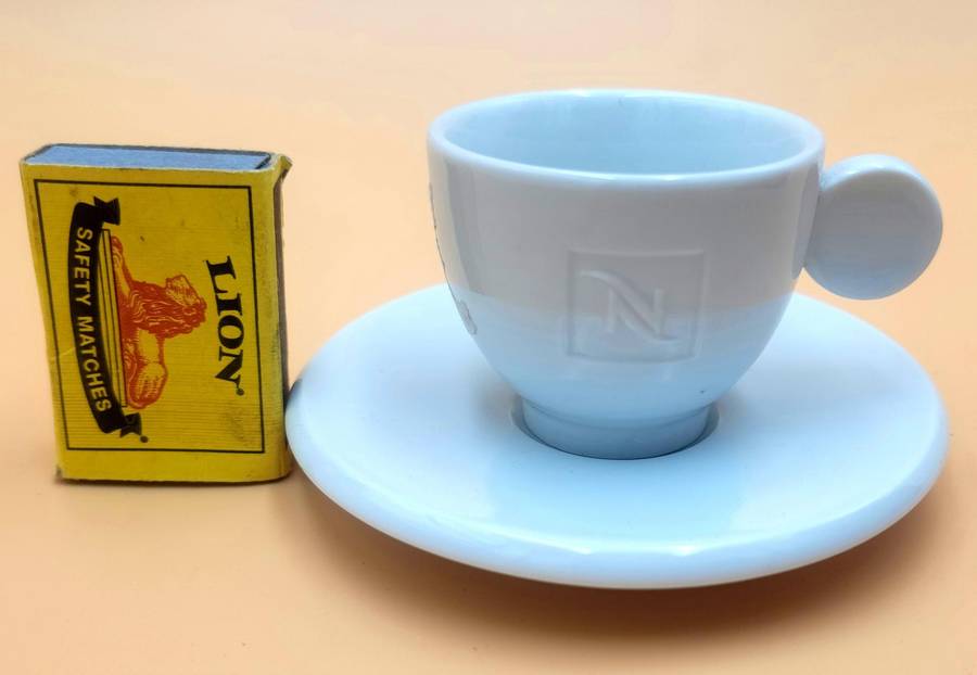 Pair of Nespresso Branded Espresso Cups & Saucers - Perfect Condition - Made in Germany