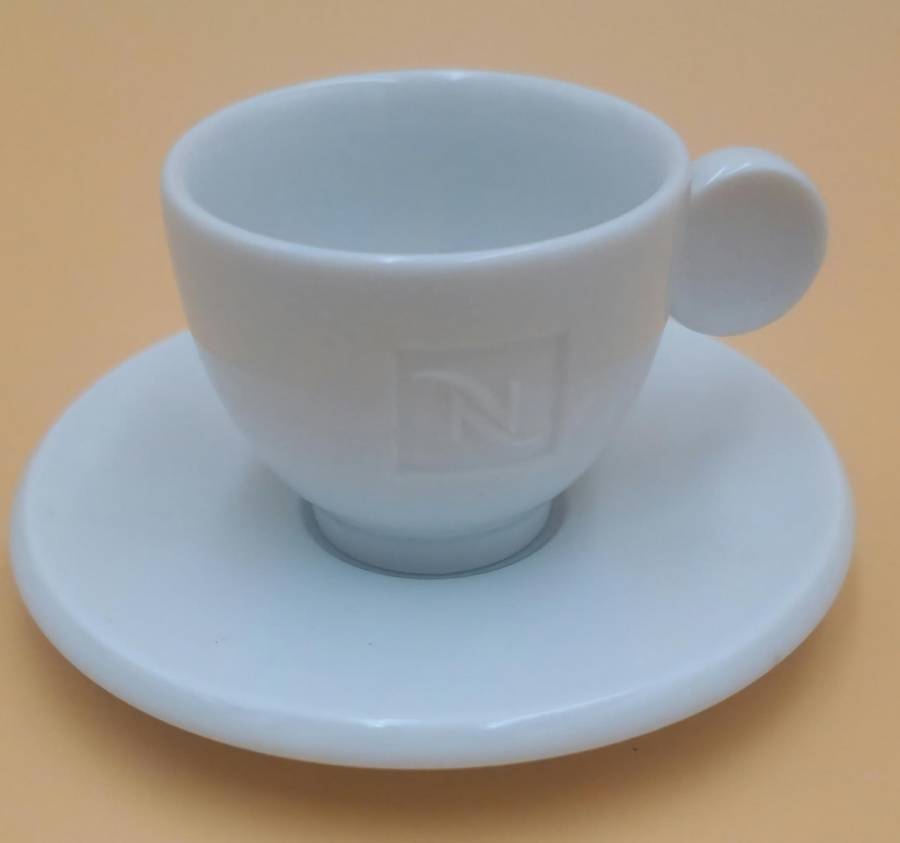 Pair of Nespresso Branded Espresso Cups & Saucers - Perfect Condition - Made in Germany