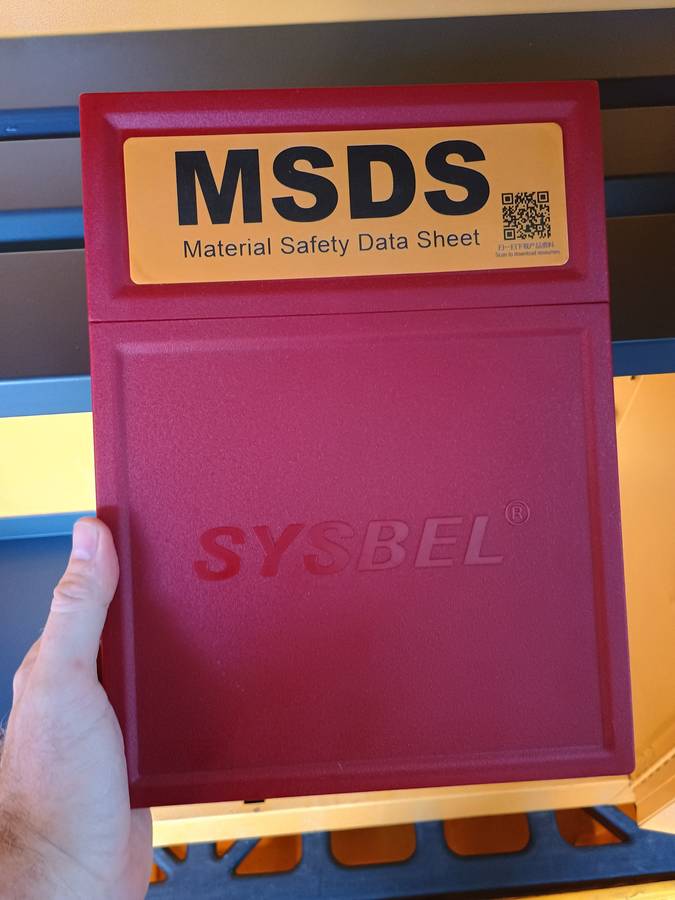 Sysbel Flammables Liquid and Chemicals Storage Cabinet 114Ltr with a Spillage Pallet