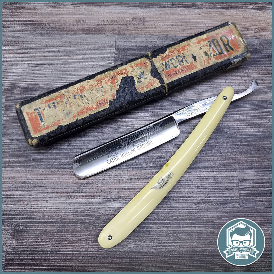 Vintage Boxed Crown and Sword German Cut Throat Razor!!!
