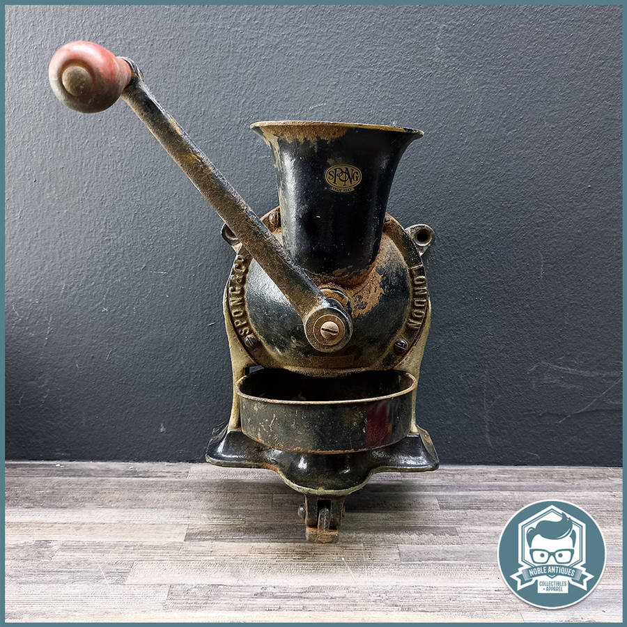 Large Vintage SPONG Cast Iron No.4 Coffee Grinder !!!